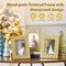 Set of 6 Gold Honeycomb Resin Wall or Tabletop Picture Frames-4X6